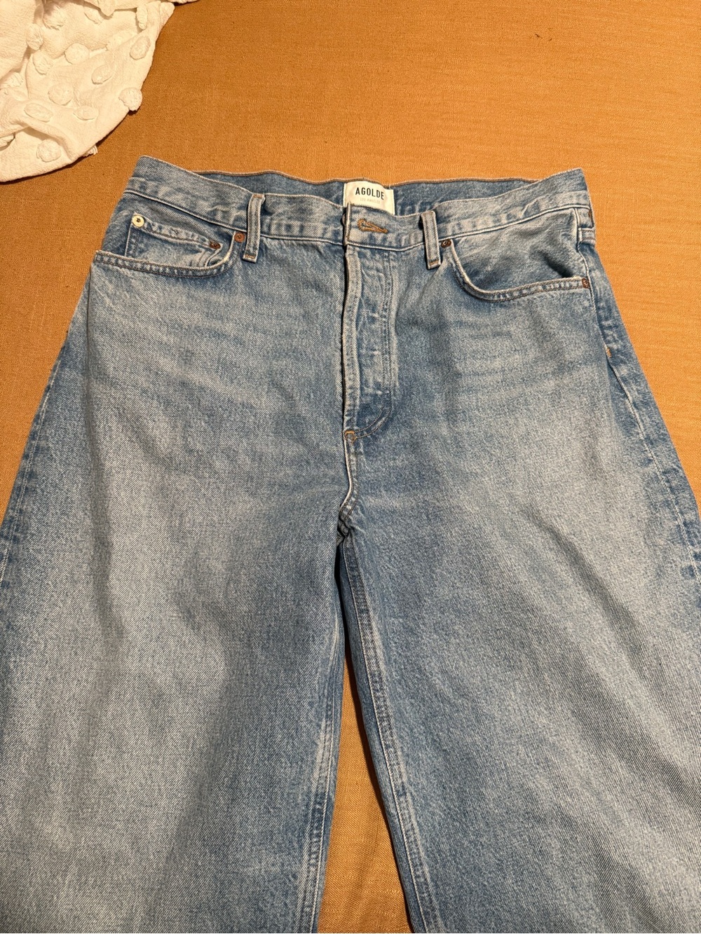 Agolde Women’s Relaxed Light Blue Denim Jeans